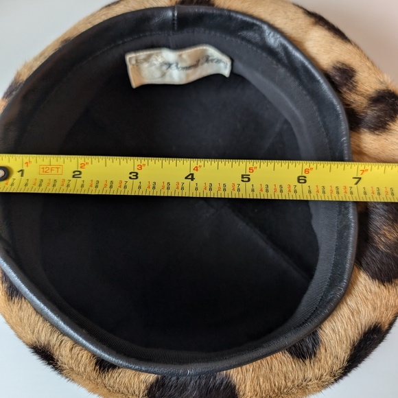 Vintage Leopard Print Hat and collar scarf 1940s 1950s BONWITT TELLER - Picture 4 of 14